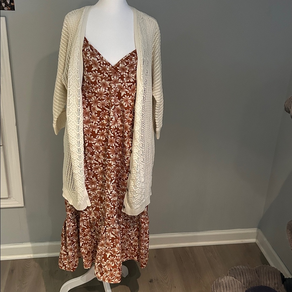 Torrid Cream Textured Knit Cardigan - Picture 6 of 7